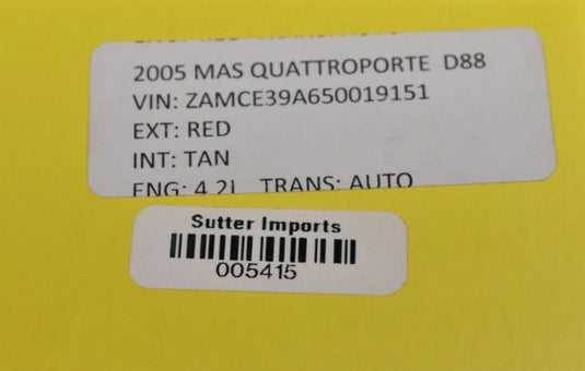03-13 Maserati Quattroporte Rear Left Driver Side Door Window Auto Glass Oem