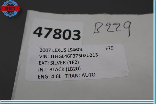 07-17 Lexus LS460 Fuel Filler Gas Tank Door Release Lock Latch Actuator Oem