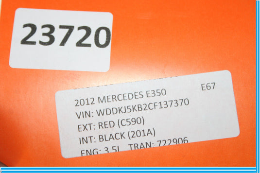 10-13 Mercedes  W207 E350 E550 Rear Bumper Cover Assembly Red Oem