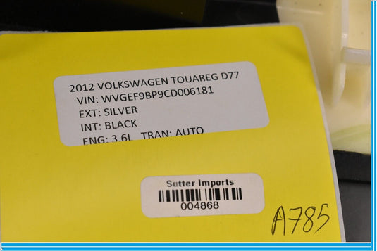 11-18 Volkswagen VW Touareg Front Right Passenger Side Armrest Switch Trim Oem