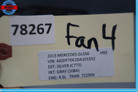 12-19 Mercedes X166 GL40 GL550 Engine Motor Cooling Radiator Fan Motor Oem