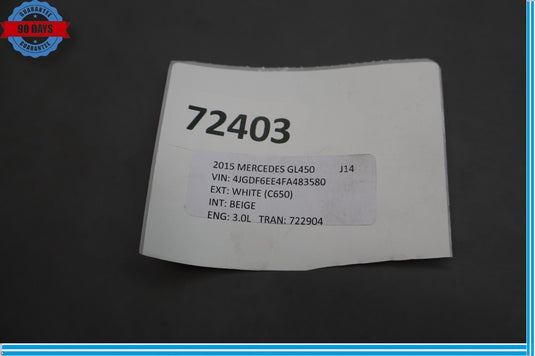 2015 Mercedes X166 GL450 GLE43 AMG Front Right Side Door Window Glass Oem