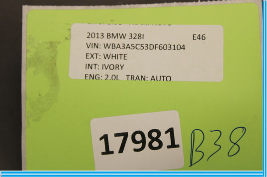 12-18 BMW 320i 328i F30 Rear Right Passenger Side Door Window Control Switch Oem