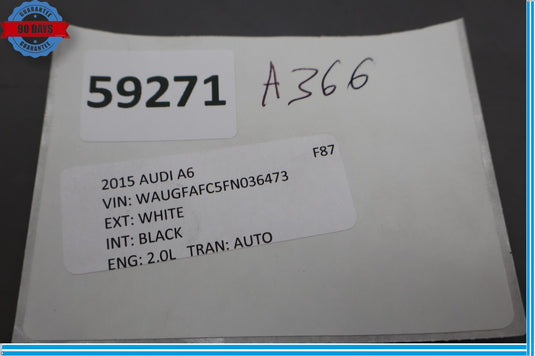 12-18 Audi A6 Quattro Rear Right Side Door Panel Insert Trim Cover Oem