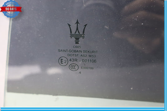 14-17 Maserati Ghibli M157 Rear Left Driver Side Door Windwo Auto Glass Oem
