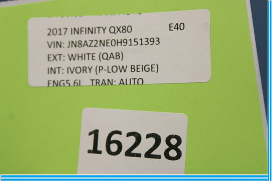 11-17 Infiniti QX56 QX80 Rear Liftgate Trunk Lid Hatch White (QAB) Oem