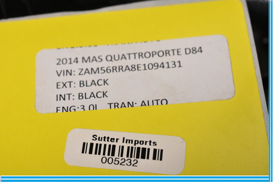 14-17 Maserati Quattroporte Rear Hatch Trunk Tailgate Door Lid Black Oem