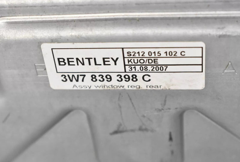 Load image into Gallery viewer, 07-11 Bentley Continental GTC Rear Right Quarter Window Regulator 3W7839398 Oem
