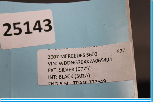 07-13 Mercedes S550 S400 S600 Rear Window Sun Shade Screen Roller Blind Oem