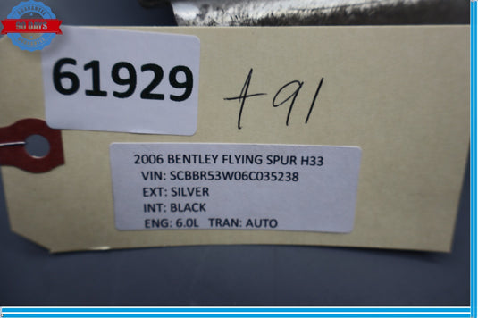 03-12 Bentley Continental Flying Spur Right Side Trunk Under Cover Shield Oem