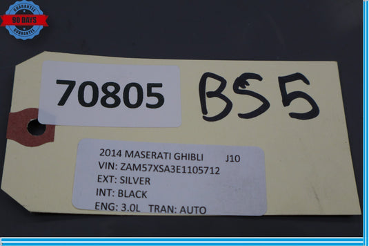 14-17 Maserati Ghibli Rear Lower Bottom Seat Cushion Bench Black Oem