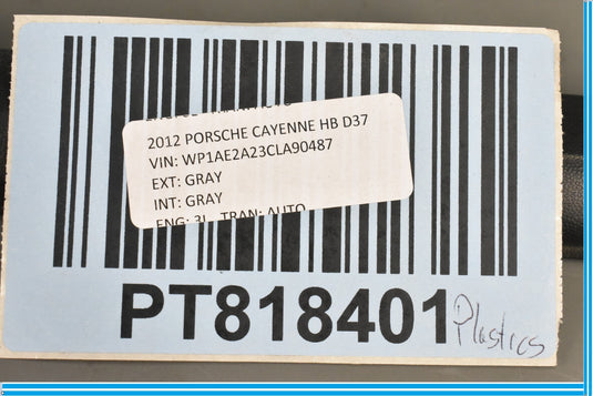 11-18 Porsche Cayenne 958 Front Left Driver Door Sill Scuff Plate Molding Oem