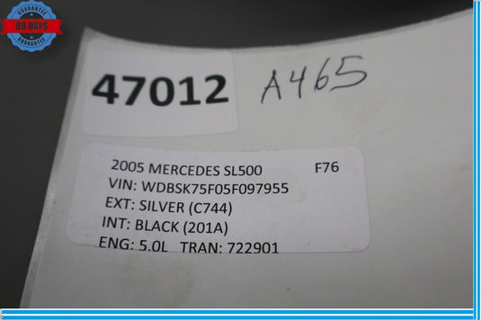 03-08 Mercedes-Benz SL500 Front Right Seat Adjust Switch Unit 2308211251 Oem