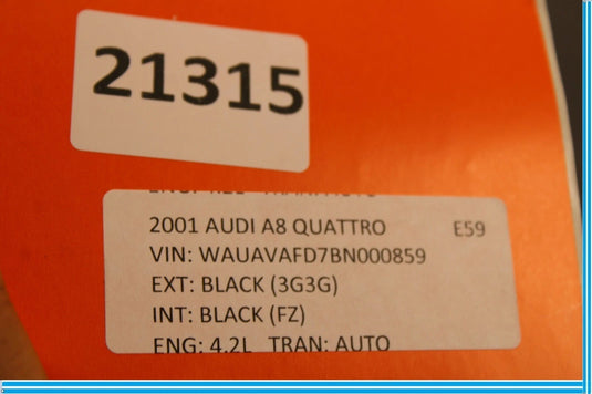 11-17 Audi A8 A8 Quattro Fuel EVAP Vapor Charcoal Canister Box 4H0201801A OEM
