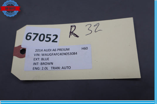 08-18 Audi A6 Quattro Front Right Side Seat Inner Trim Cover Panel Oem