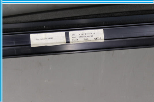 07-13 Mercedes S550 S600 Rear Right Door Window Sun Shade Sunshade Black Oem