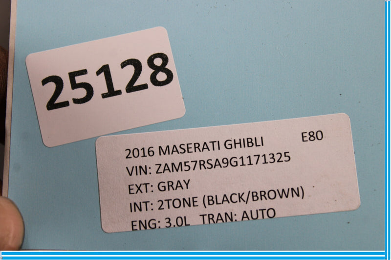 Load image into Gallery viewer, 14-17 Maserati Ghibli Front Side Right Passenger Side Seat Back Cover Brown Oem
