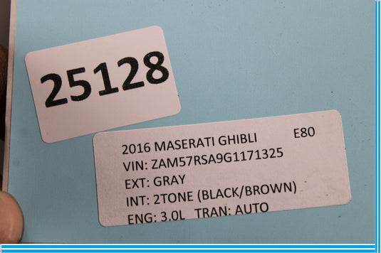 14-17 Maserati Ghibli Front Side Right Passenger Side Seat Back Cover Brown Oem