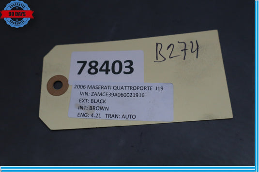 04-08 Maserati Quattroporte M139 Engine Throttle Body Assembly 0280750101 Oem