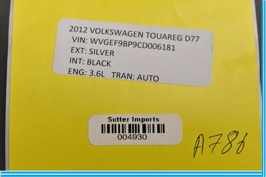 11-14 Volkswagen VW Touareg Front Right Passenger Seat Occupant Module Oem