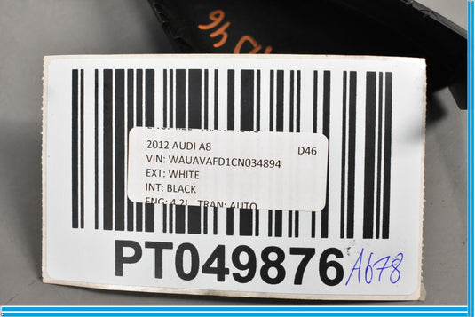 11-18 Audi A8 Quattro Front Right Interior Corner Door Window Trim 4H0857506 Oem