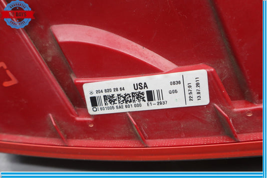 12-14 Mercedes W204 C250 C300 Left Driver Side Tail Light Taillight Lamp Oem