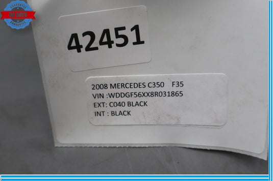 08-20 Mercedes W204 C350 E400 Front Right Side Spindle Knuckle Hub Oem