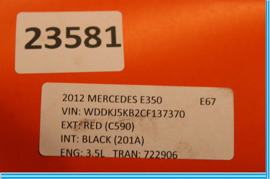 10-16 Mercedes E350 Coupe Rear Right Side Wheel Spindle Knuckle Hub Bearing Oem