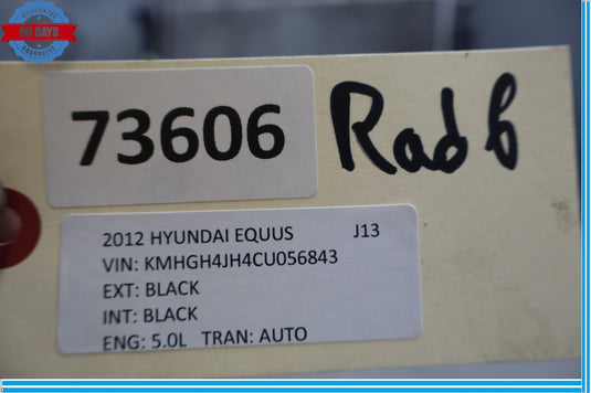 11-14 Hyundai Equus Signature Engine Motor Water Cooling Radiator Oem
