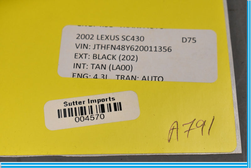 Load image into Gallery viewer, 02-10 Lexus SC430 Left Driver Side Seat Belt Buckle 7338024030 Oem
