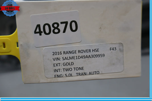 10-12 Land Rover Range Rover HSE Front Bumper Cover Assembly Oem