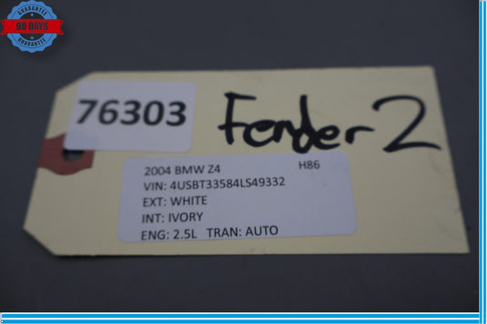 03-08 BMW E85 E86 Z4 Front Right Passenger Side Fender Wing Shell Panel Oem