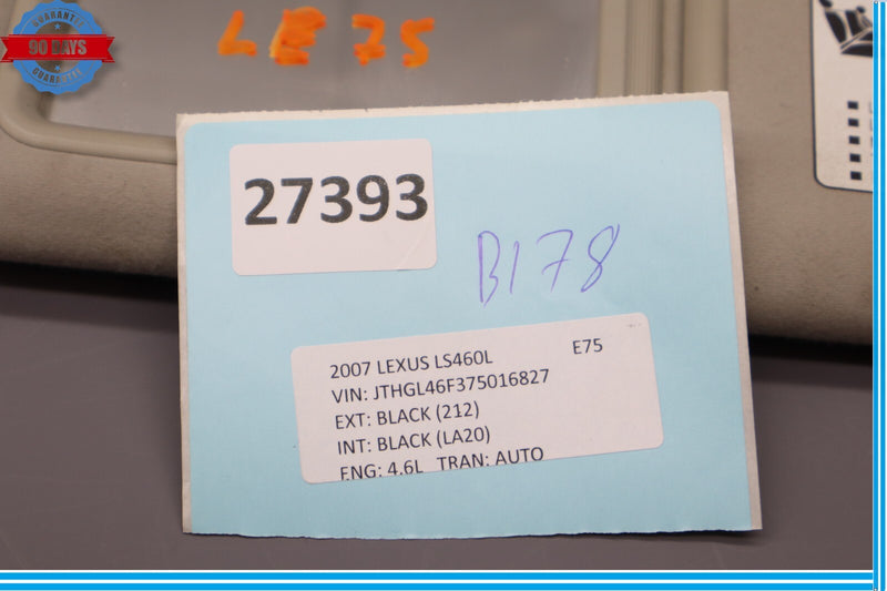 Load image into Gallery viewer, 07-09 Lexus LS460 LS460L Front Left Driver Side Side Sun Visor Sunvisor Oem
