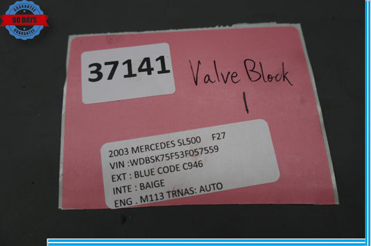 03-06 Mercedes R230 SL500 SL55 AMG Front Hydraulic Suspension Valve Block Oem