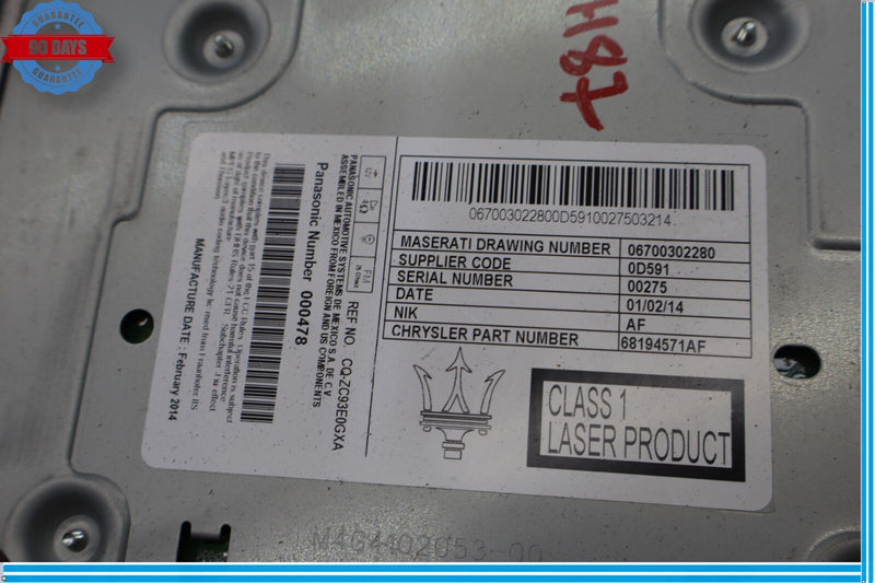 Load image into Gallery viewer, 14-19 Maserati Ghibli Navigation Cd Player Am/Fm Radio Head Unit Receiver Oem
