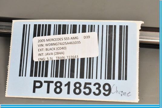 00-06 Mercedes W220 S500 S600 Door Window Weather Seal Strip Left Side OEM