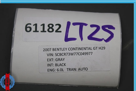 03-12 Bentley Continental GTC GT Front Windshield Cowl Panel Trim Cover Oem