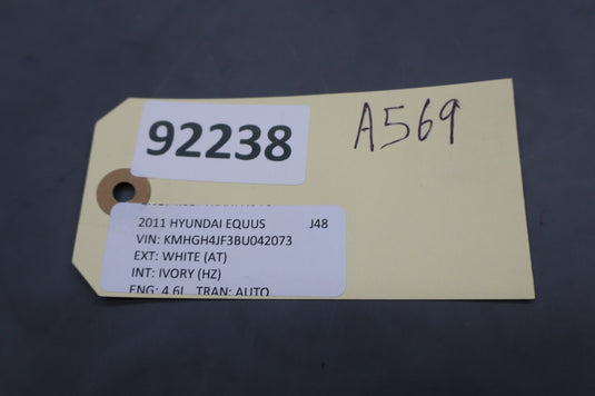 11-16 Hyundai Equus Front Accelerator Throttle Gas Pedal Black Oem