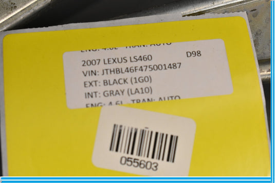 07-12 Lexus LS460 Front Right Passenger Side Window Regulator W/ Motor Oem