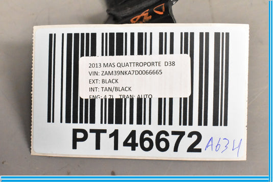 04-13 Maserati Quattroporte M139 Rear Left Driver Seat Belt Buckle Black Oem