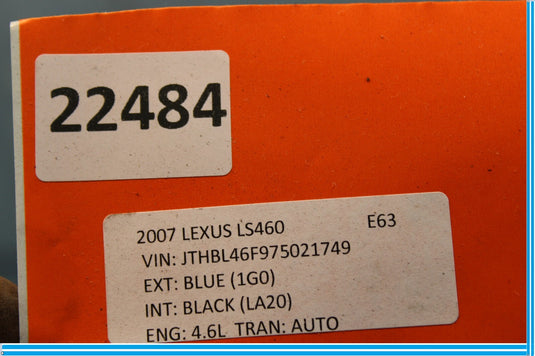 07-09 Lexus LS460 XF40 4.6L V81 URFSE Engine Motor 19000-38200 163K MILES OEM