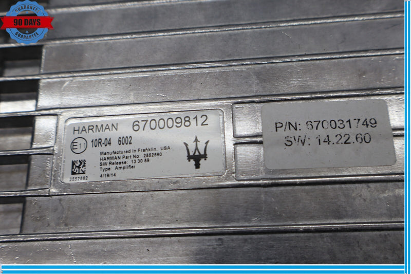 Load image into Gallery viewer, 14-17 Maserati Quattroporte S Q4 M156 Ghibli Harman Audio Amplifier Amp Oem

