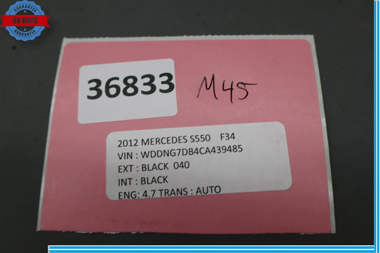 10-13 Mercedes S400 S550 W221 Left Side Exterior Rear View Door Mirror Oem