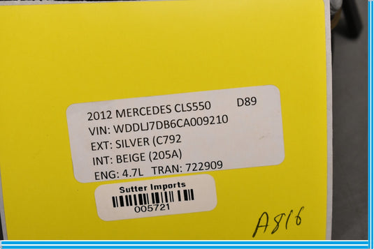 12-18 Mercedes CLS550 W218 Rear Left Driver Side Seat Belt Buckle Oem
