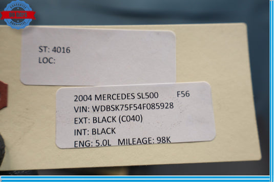 2003 - 2006 MERCEDES BENZ SL CLASS R230 Sl500 5.0L V8 ENGINE 98K MILES