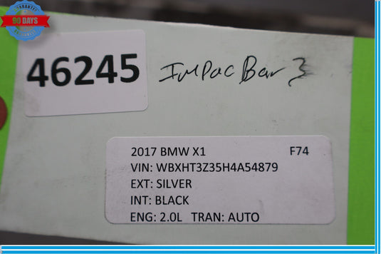16-20 BMW X1 Rear Bumper Reinforcement Impact Rebar Bar Assembly Oem