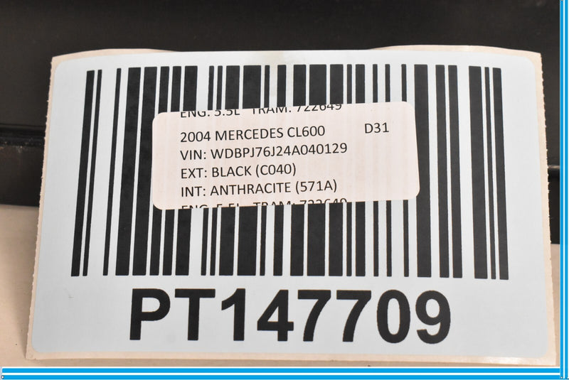 Load image into Gallery viewer, 00-06 Mercedes CL500 CL600 W215 Rear Trunk Loading Sill Scuff Plate Cover Oem
