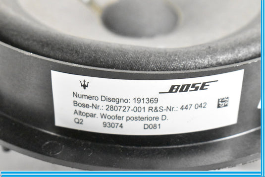 03-12 Maserati Quattroporte Rear Right Passenger Door Audio Speaker 191369 Oem