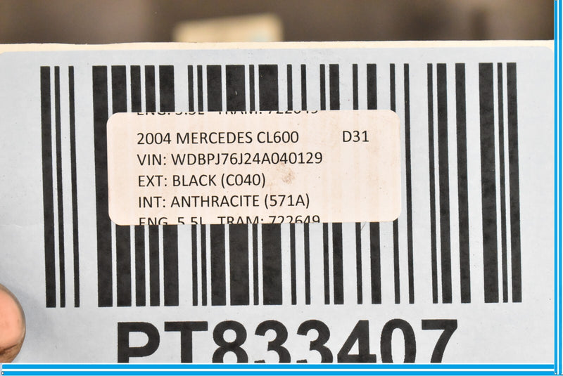 Load image into Gallery viewer, 00-06 Mercedes CL500 CL55 AMG W215 Right Seat Back Cover Panel Black Oem
