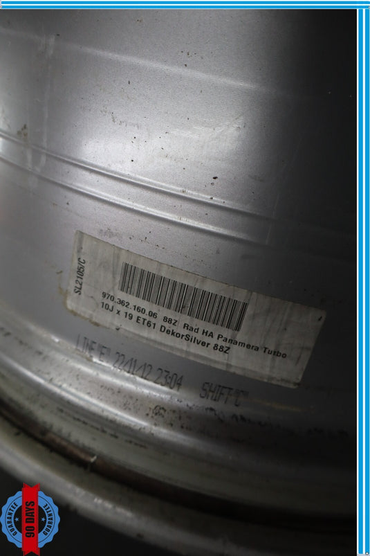 10-16 Porsche Panamera 970 10 X 19 19" 5 Spoke Rear Wheel Rim Silver Oem